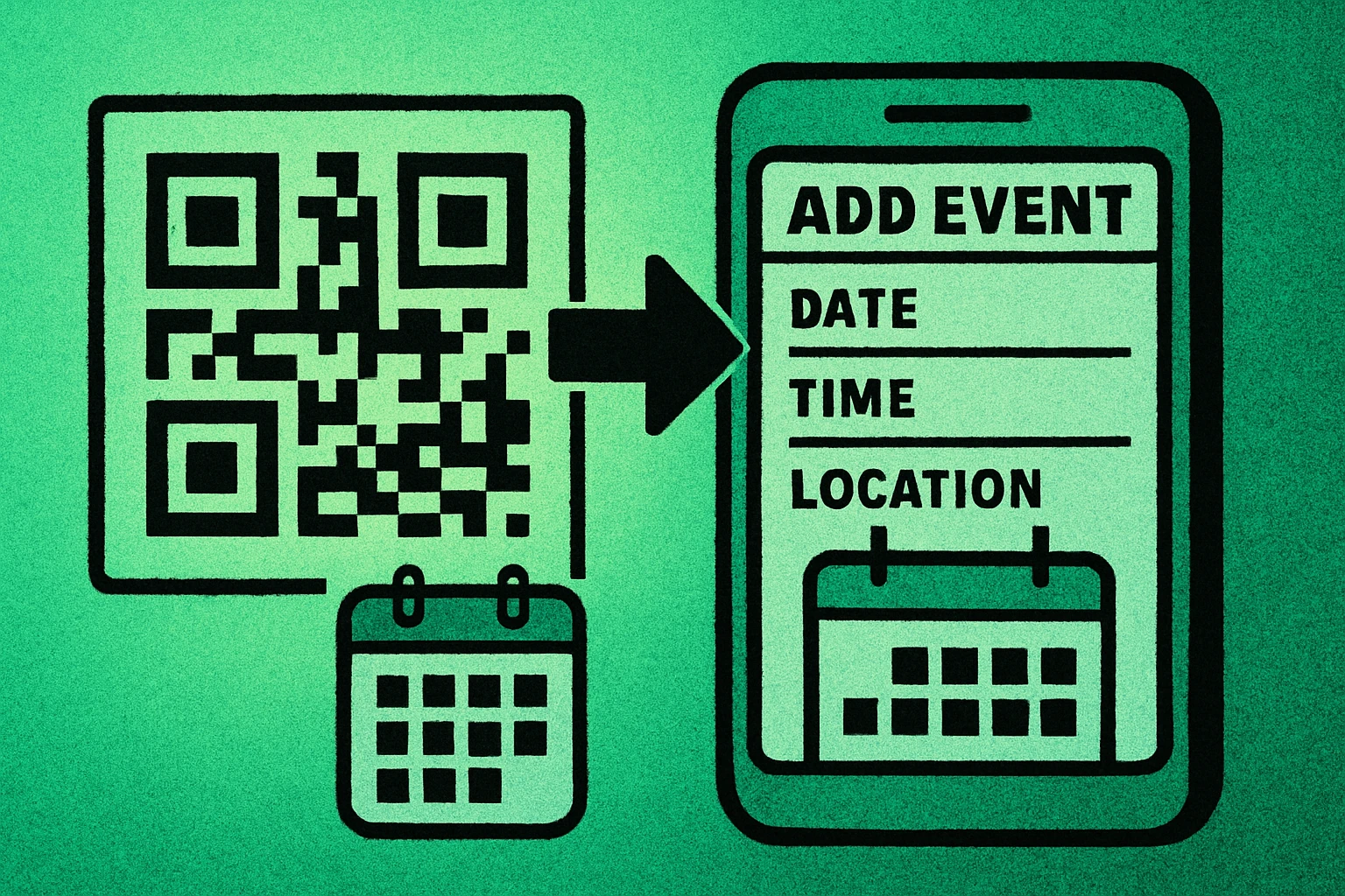 Calendar event QR code