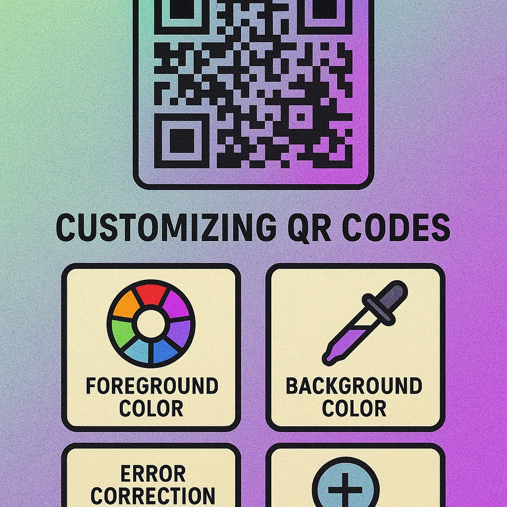 SwiftUI macOS app window showing a live QR code preview updating as the user types a URL into a text field