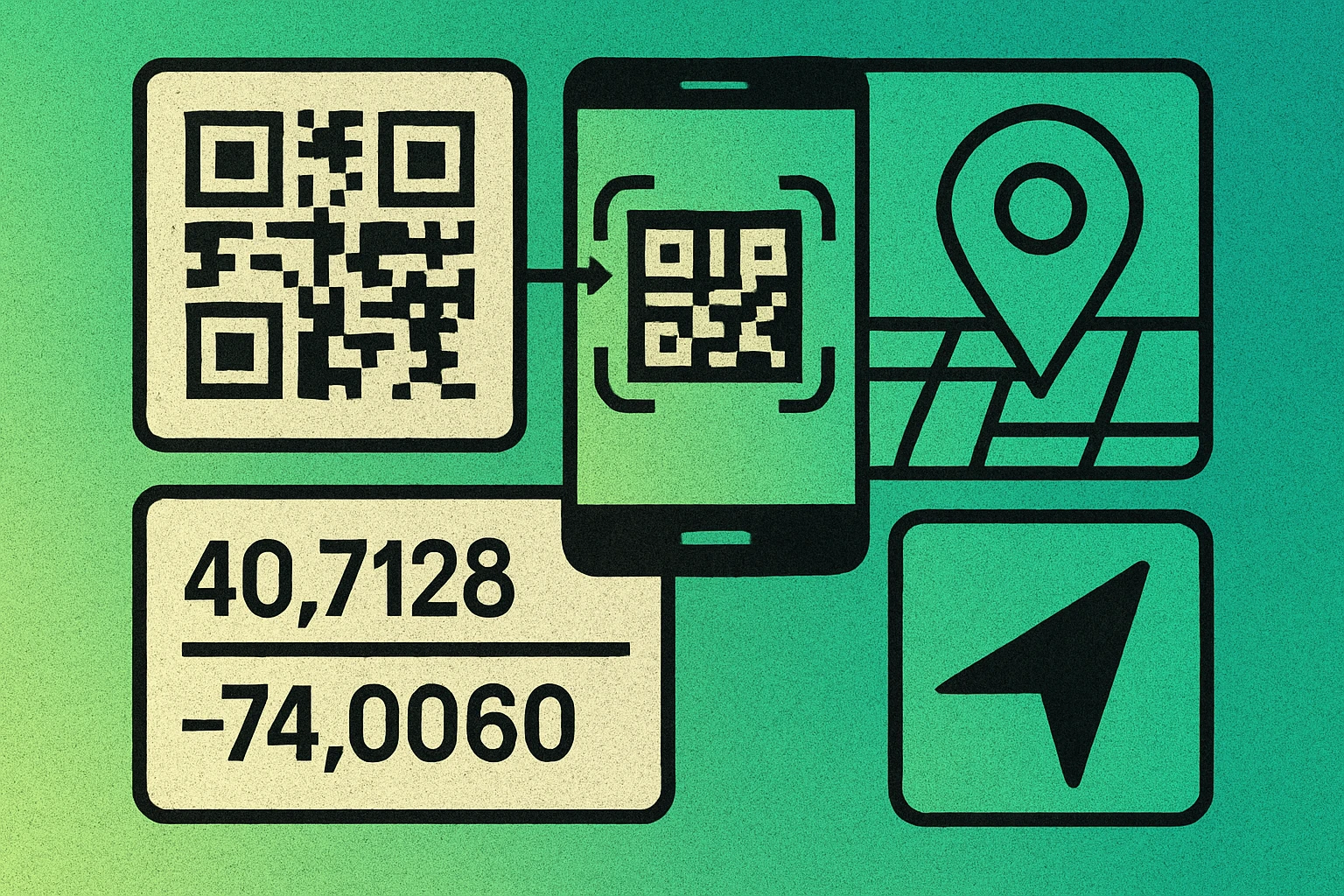 Geolocation QR code for maps
