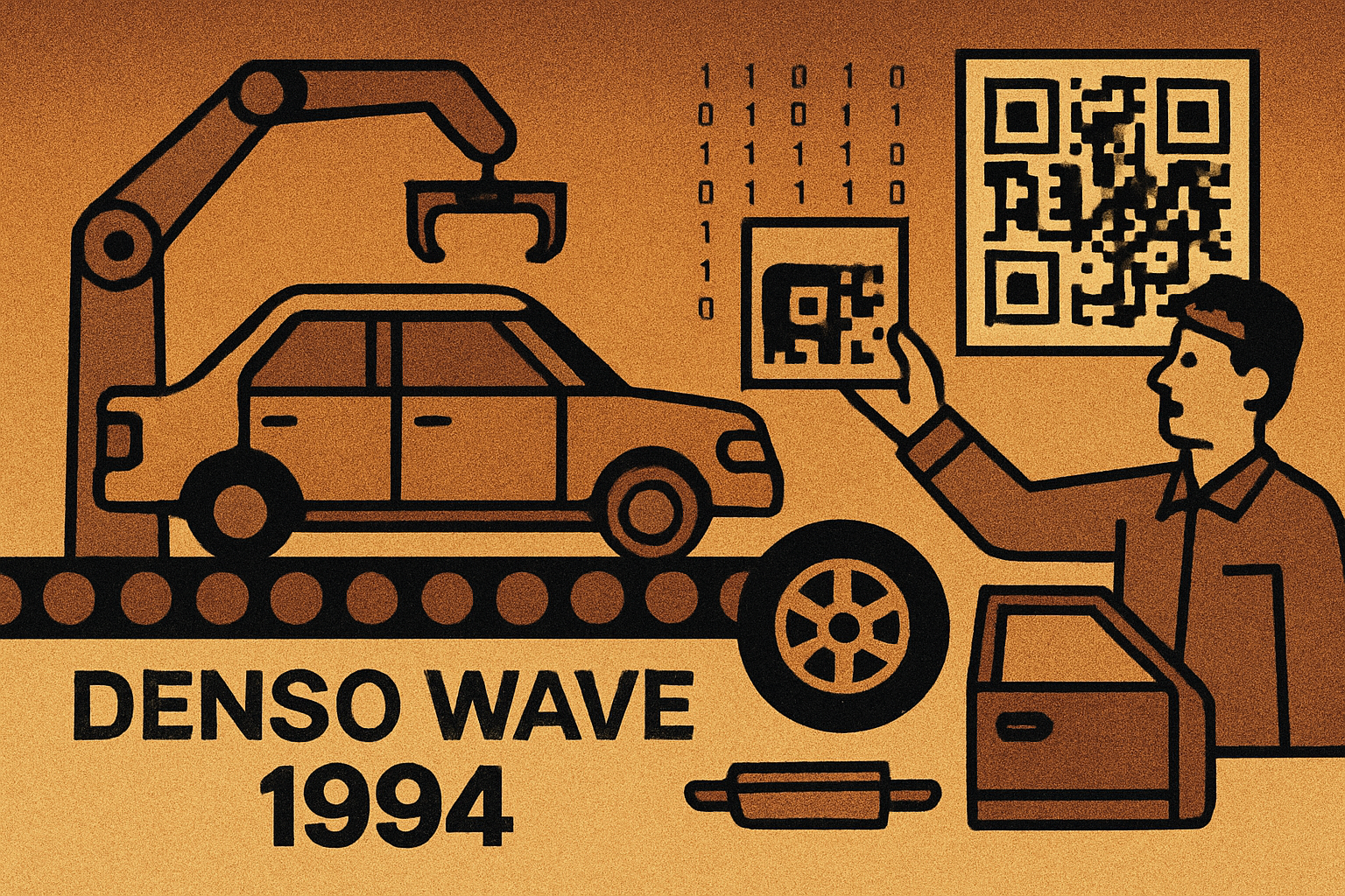 1994 Denso Wave factory where Masahiro Hara invented the QR code to track car parts on the assembly line