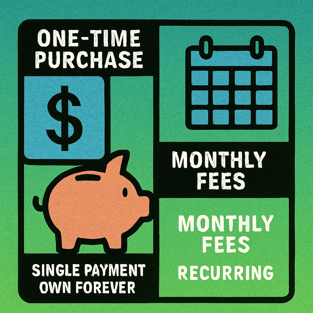 One-time purchase QR app