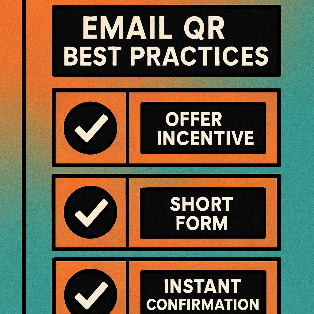 Mobile phone screen showing a minimal email signup form with a single email field and a bold benefit headline