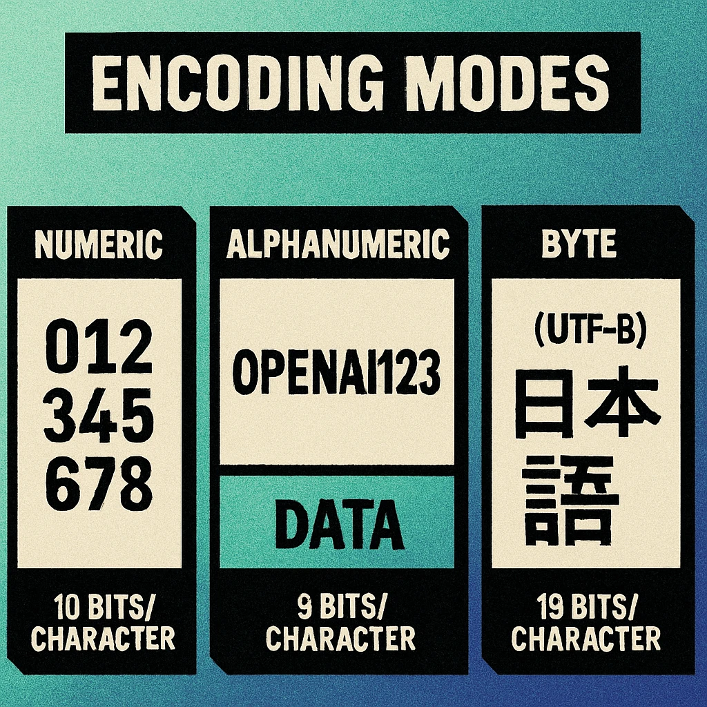 QR code encoding modes