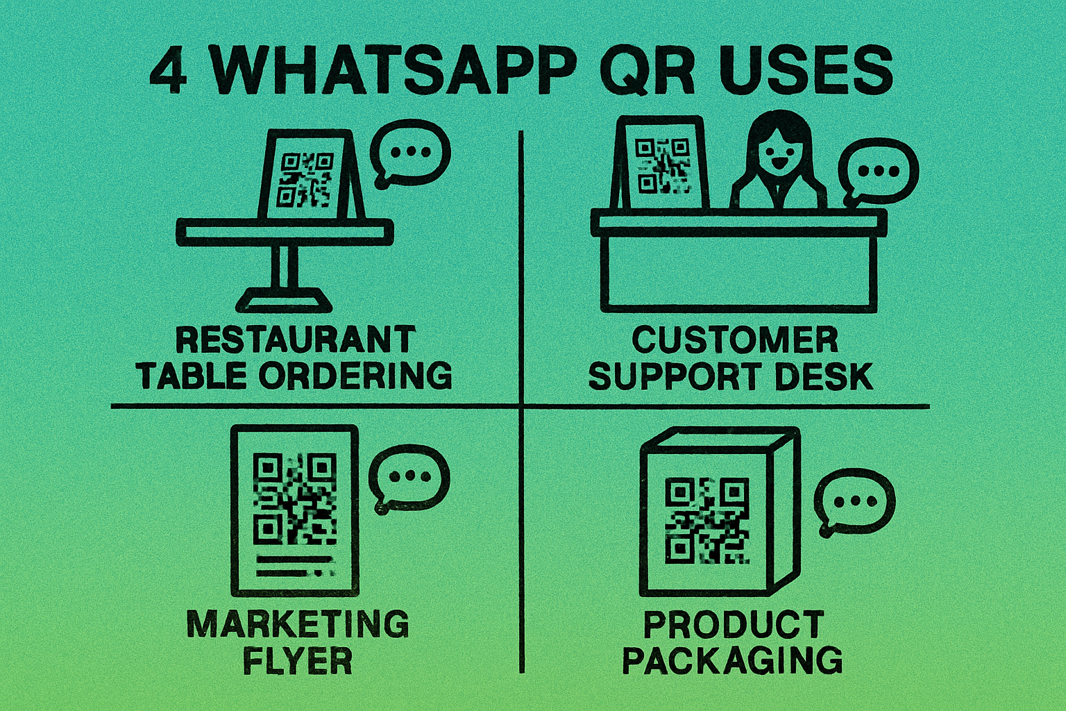 WhatsApp QR codes for customer support, business ordering, and marketing