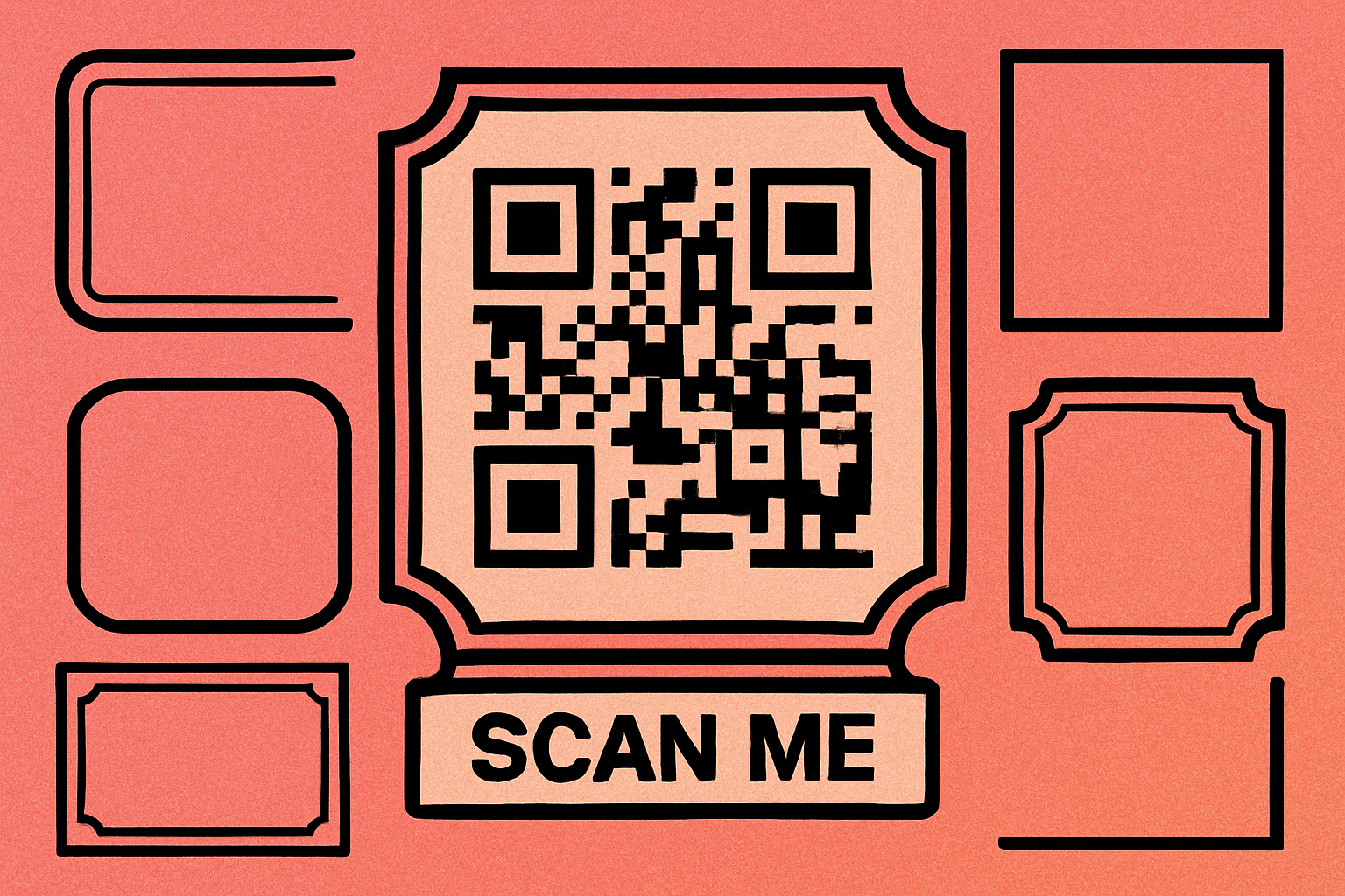 QR code with a custom pink frame and the CTA text 'Scan for Menu' displayed beneath the code