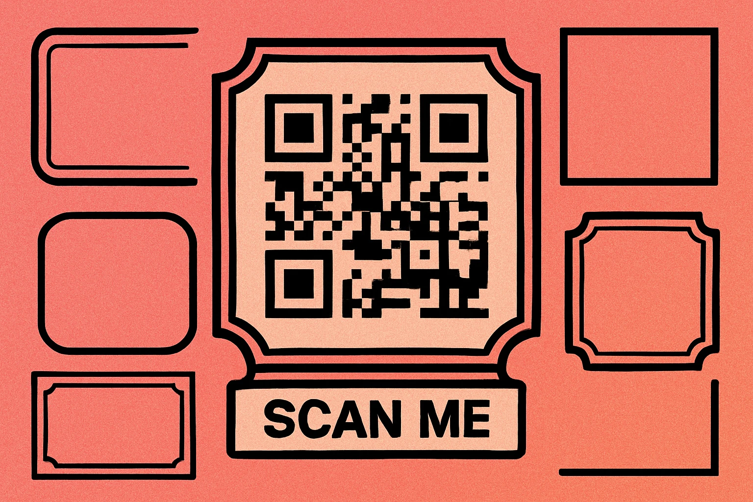 QR code frame and CTA design