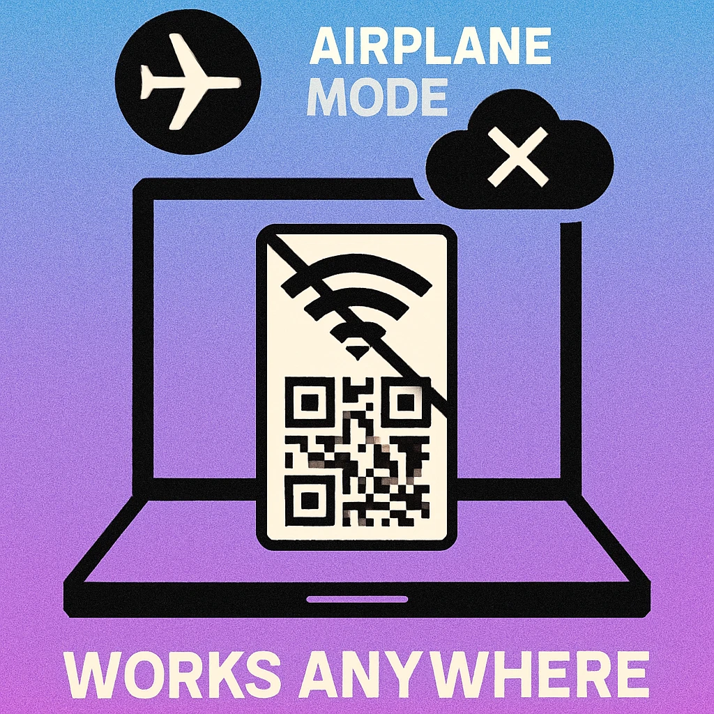 Offline QR codes on Mac