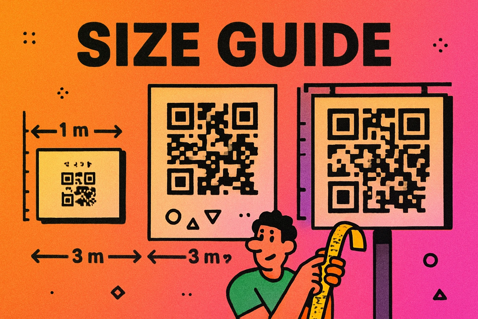 QR Code Size Guide for print and digital