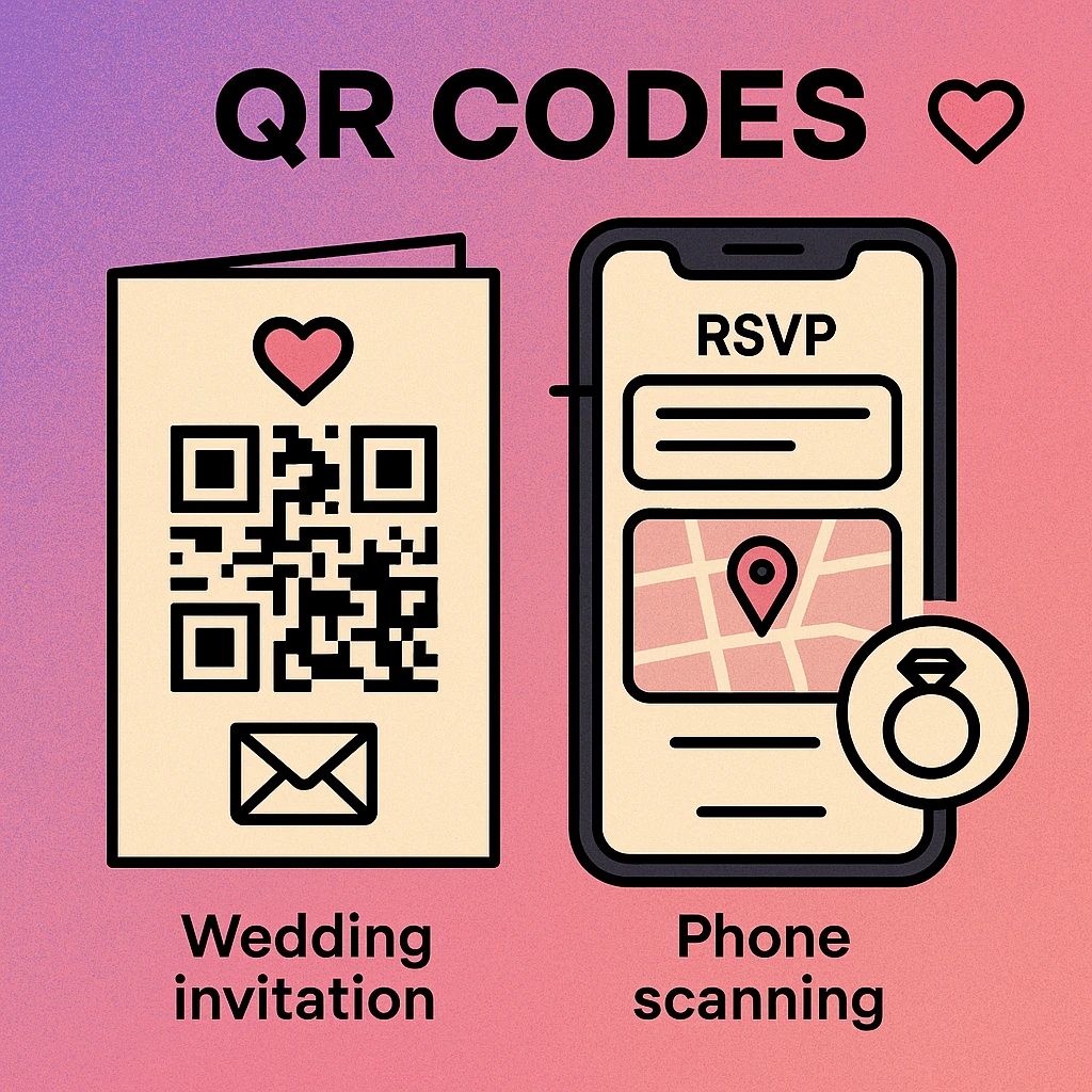 QR codes on wedding invitations