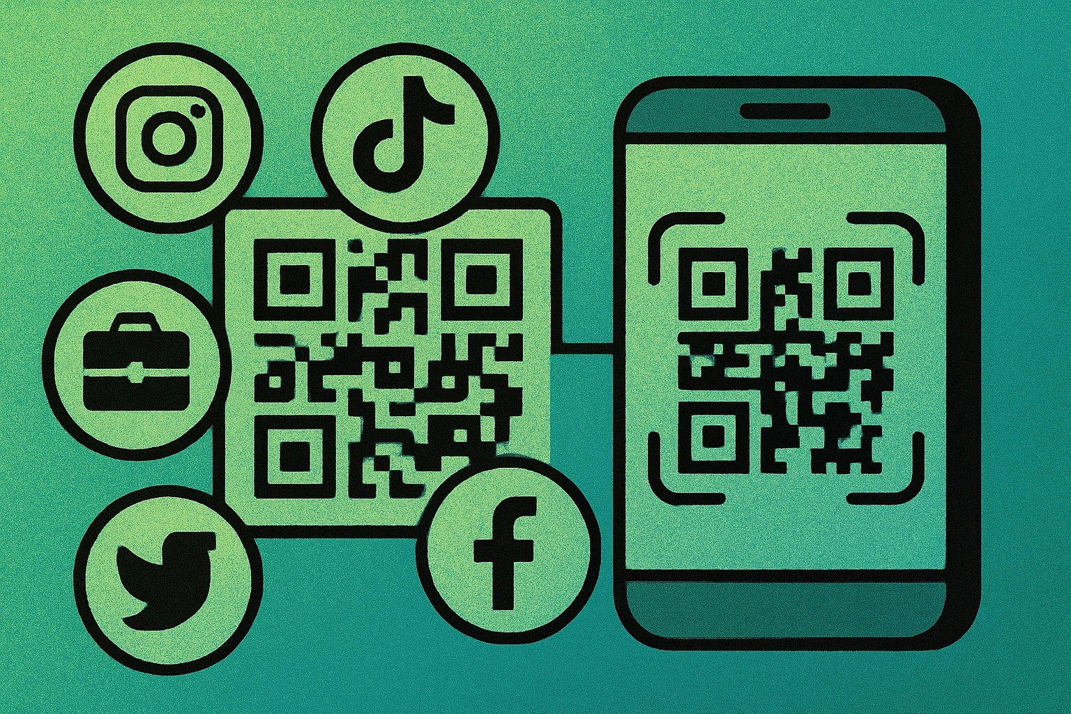 Social media QR code