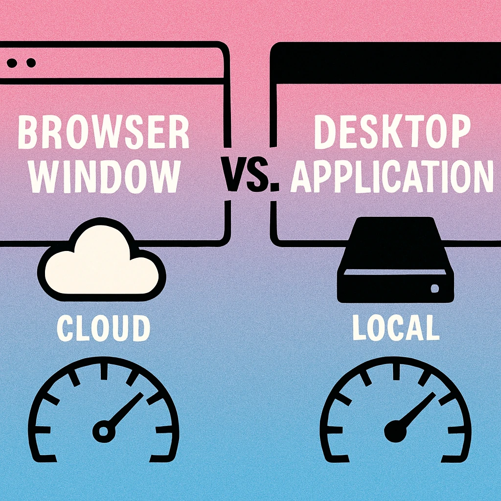 Web vs desktop QR generator